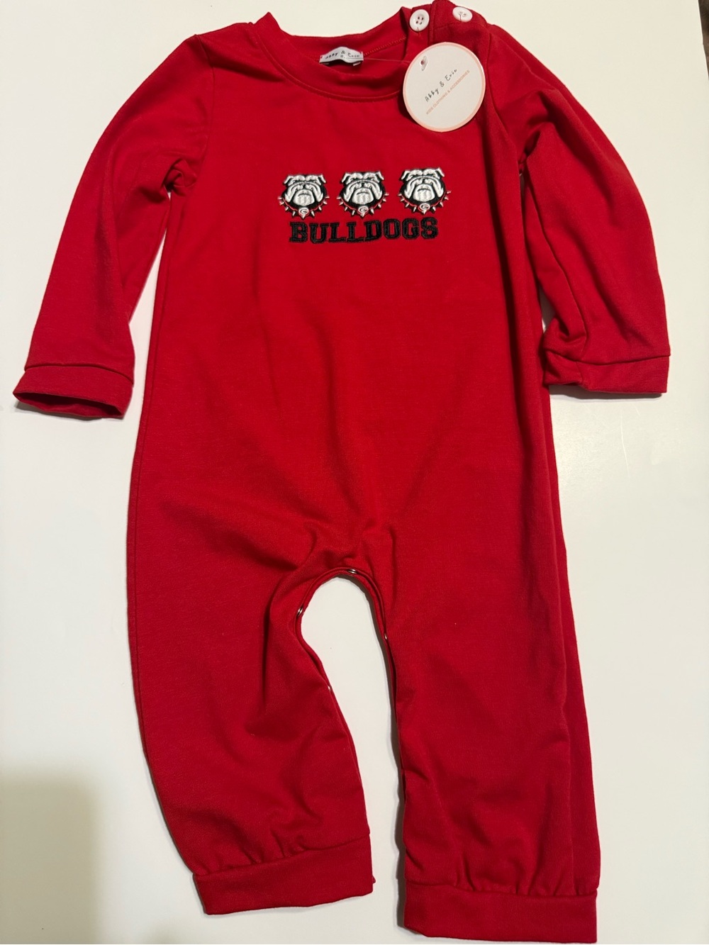 NWT Georgia Bulldogs One-Piece Bodysuit Size 2